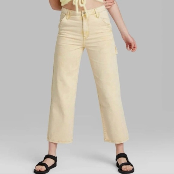 Wild Fable Yellow Utility Jeans - Picture 1 of 6